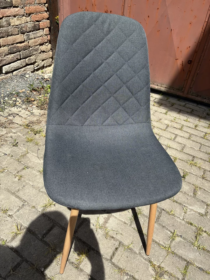 Jídelní židle JONSTRUP, asfaltová/dub – 4 kusy